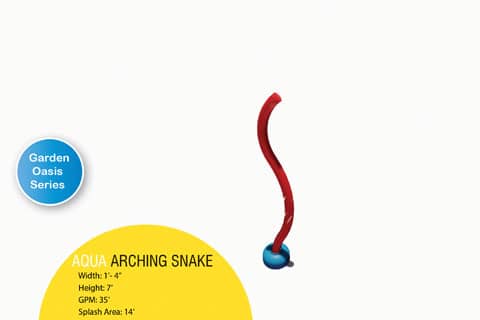 rendering of curved water feature in the shape of a snake