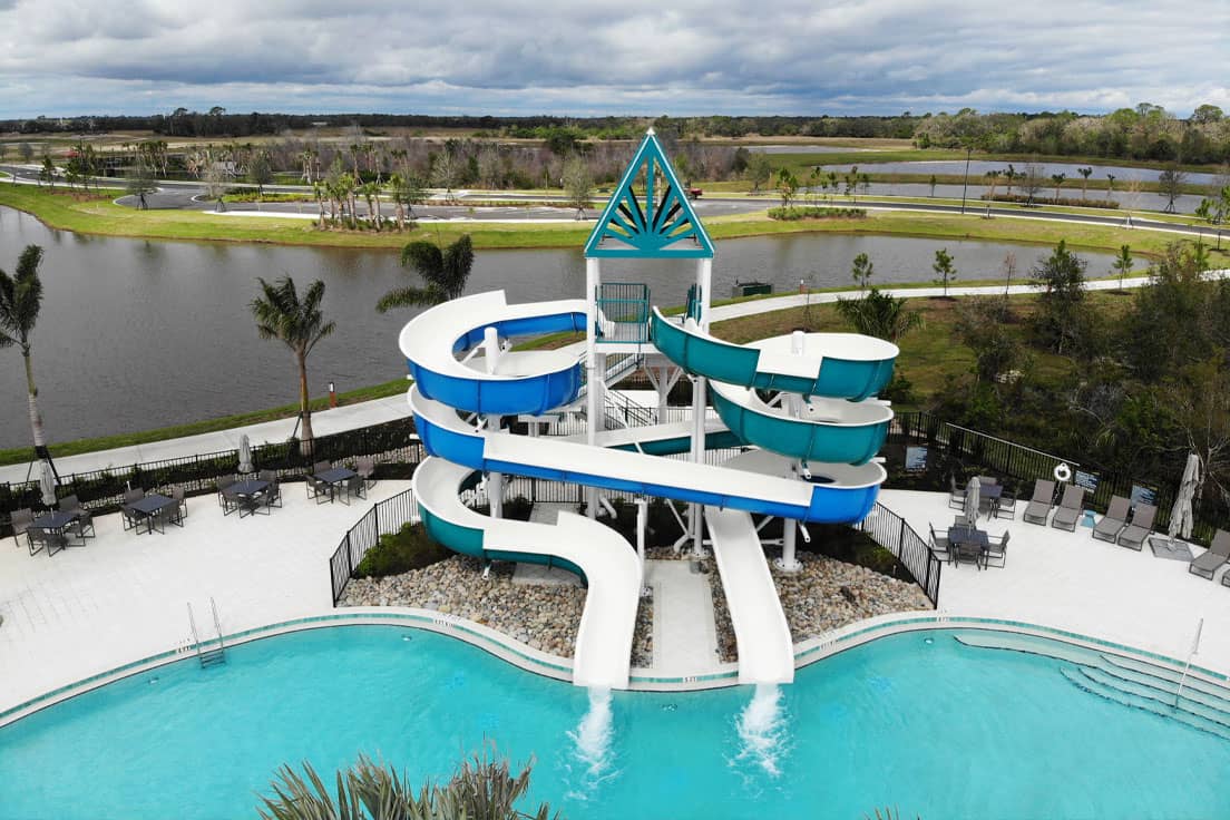 double flume waterslide