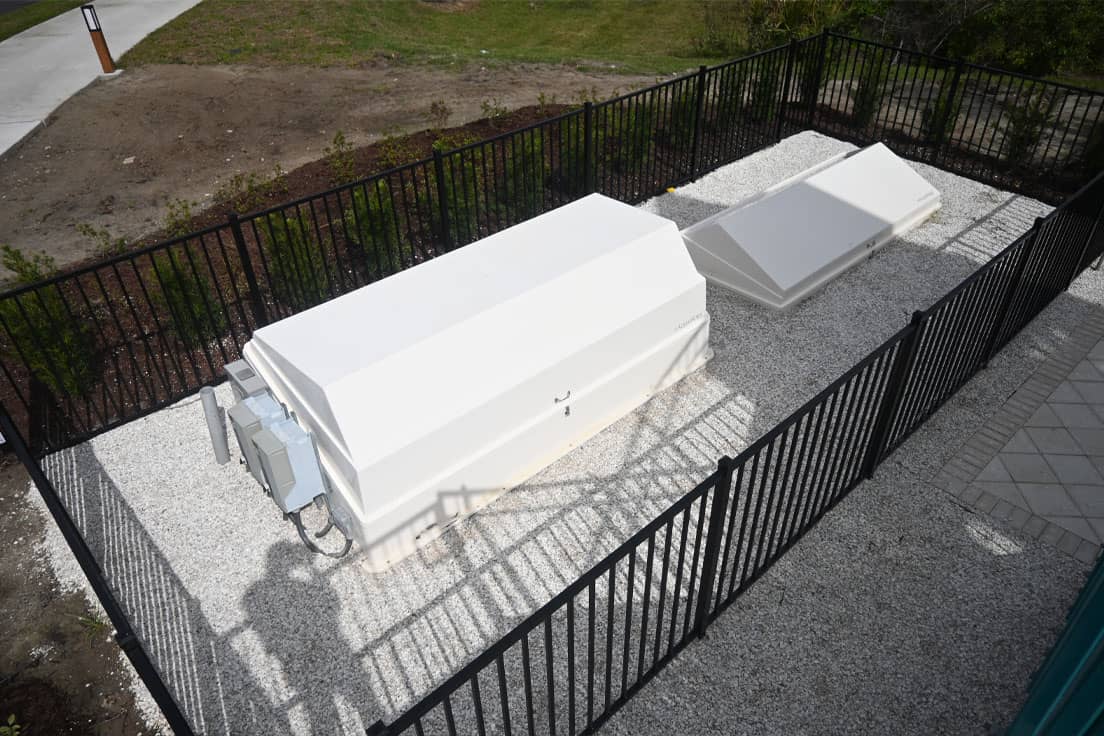 white waterslide hydraulic packs