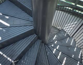 waterslide stainless steel staircase steps