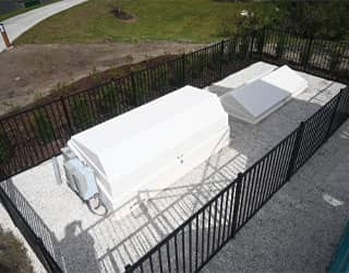 white waterslide hydraulic equipment packs