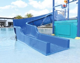  blue open flume body waterslide