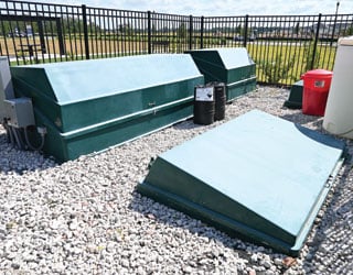 green swimming pool filtration equipment packs