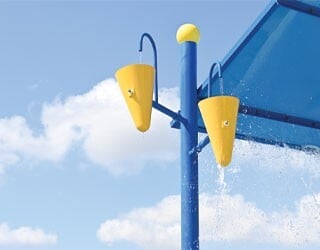 dumping buckets on water playset