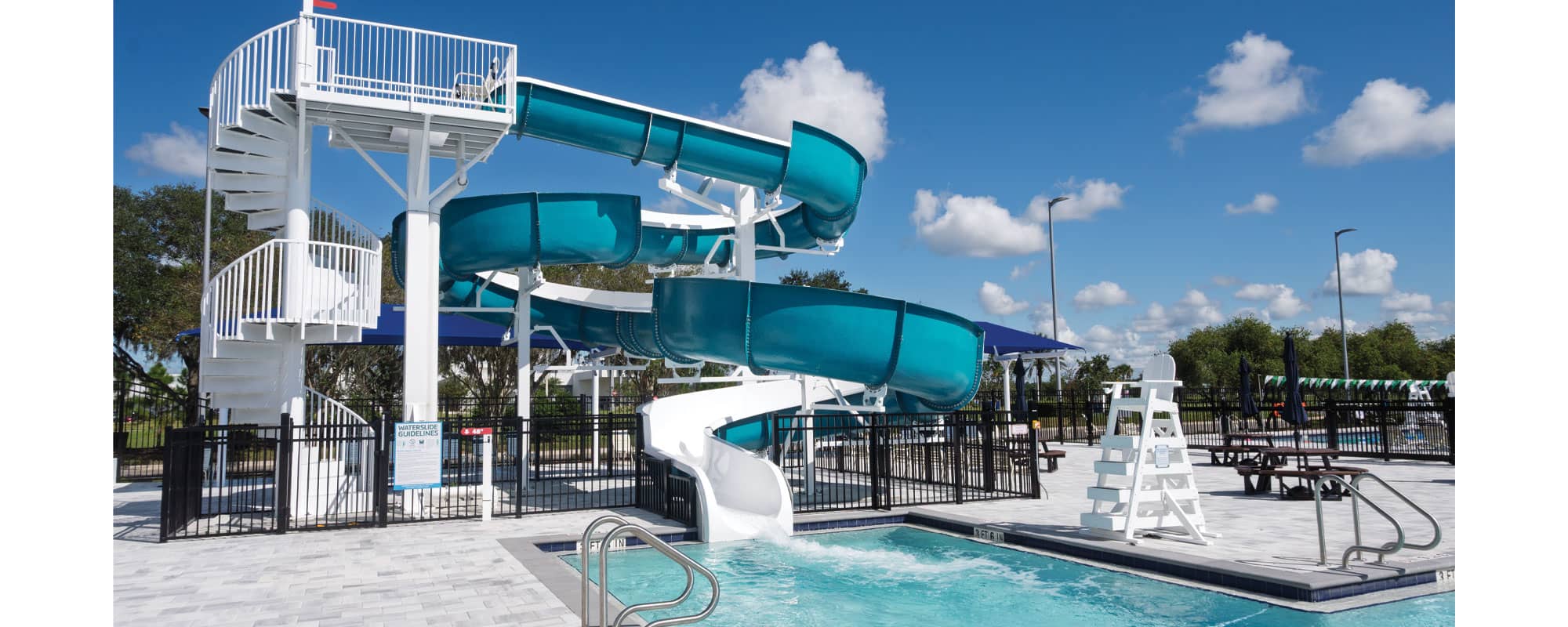 Open flume waterslide